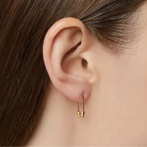 Ana Luisa Sia Gold Plated Safety Pin Earrings